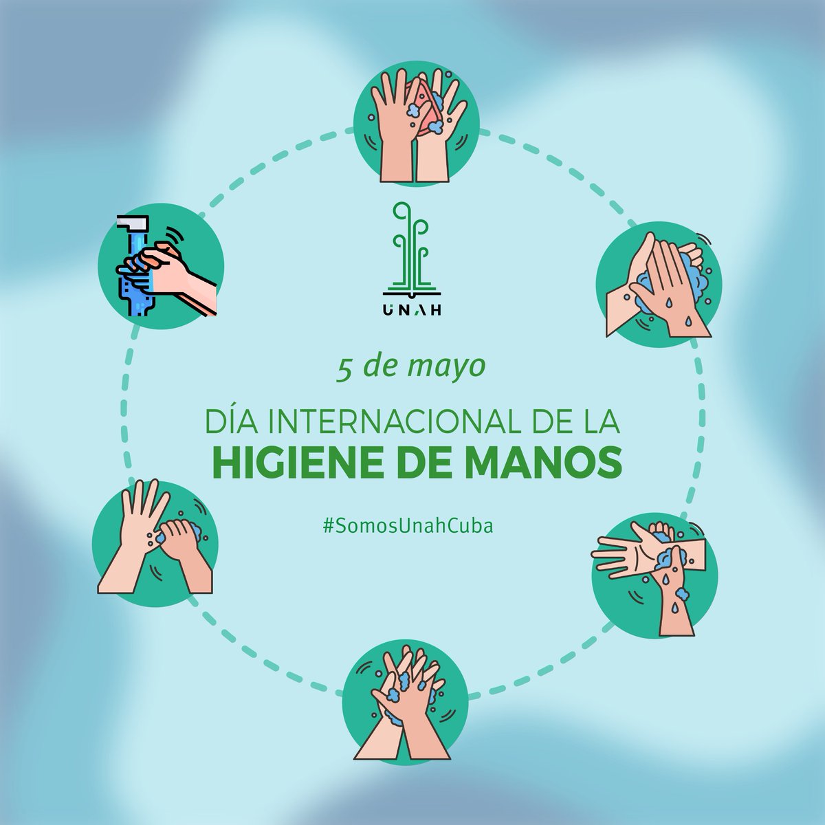 🌱🧼Lavarse las manos previene enfermedades y la propagación de infecciones a otras personas, a su vez, elimina los microbios y ayuda a prevenir que proliferen bacterias. 
🧴🚿Mantén tus manos limpias 😁 

#SomosUnahCuba
#UniversidadCubana