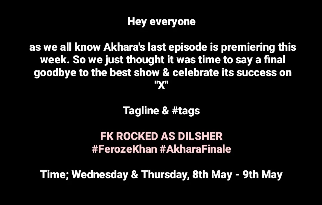Let's give a proper final goodbye to our DilSher & Akhara 🤧

FK ROCKED AS DILSHER 
#FerozeKhan #AkharaFinale