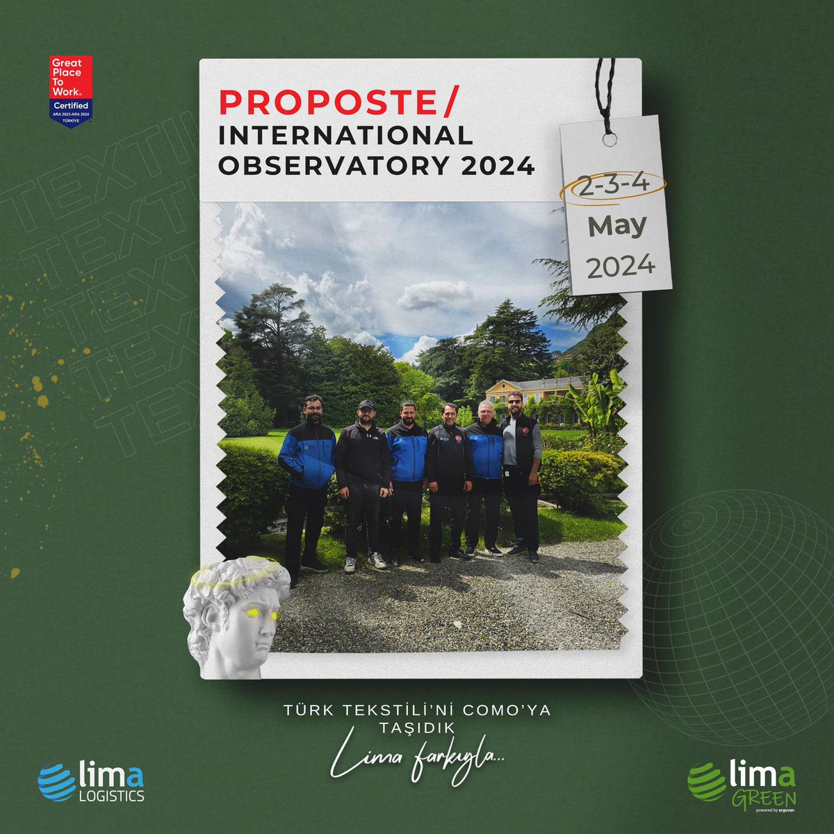 Türk Tekstili’ni Como’ya Taşıdık💫

✨Lima farkıyla✨

.
.
.
#limalojistik #limalogistics #limagreen #proposte2024 #propostefair #como