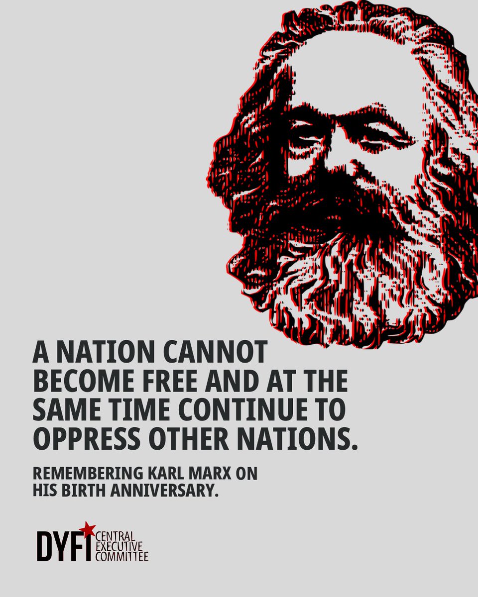 Remembering Karl Marx on his birth anniversary!

#Marx #KarlMarx #DYFI