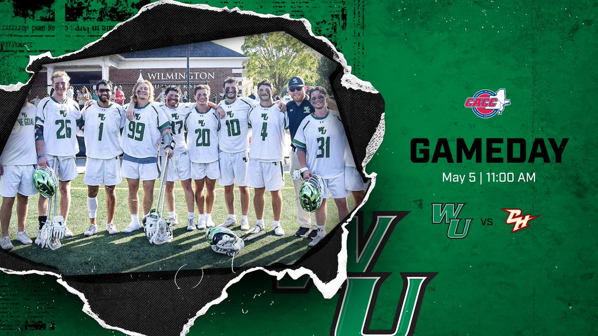 #CHAMPIONSHIPSUNDAY!!!

#WilmUMLax plays for all the CACC marbles today as they take on Chestnut Hill in the CACC Championship hosted by Dominican in Orangeburg, NY. Opening face-off is at 11 am! #LetsGoCats!!
Follow live:
📈 - wildcats.athletics.wilmu.edu/sports/mlax/20…
🎥 - caccnetwork.com/?bfplayvid=107…