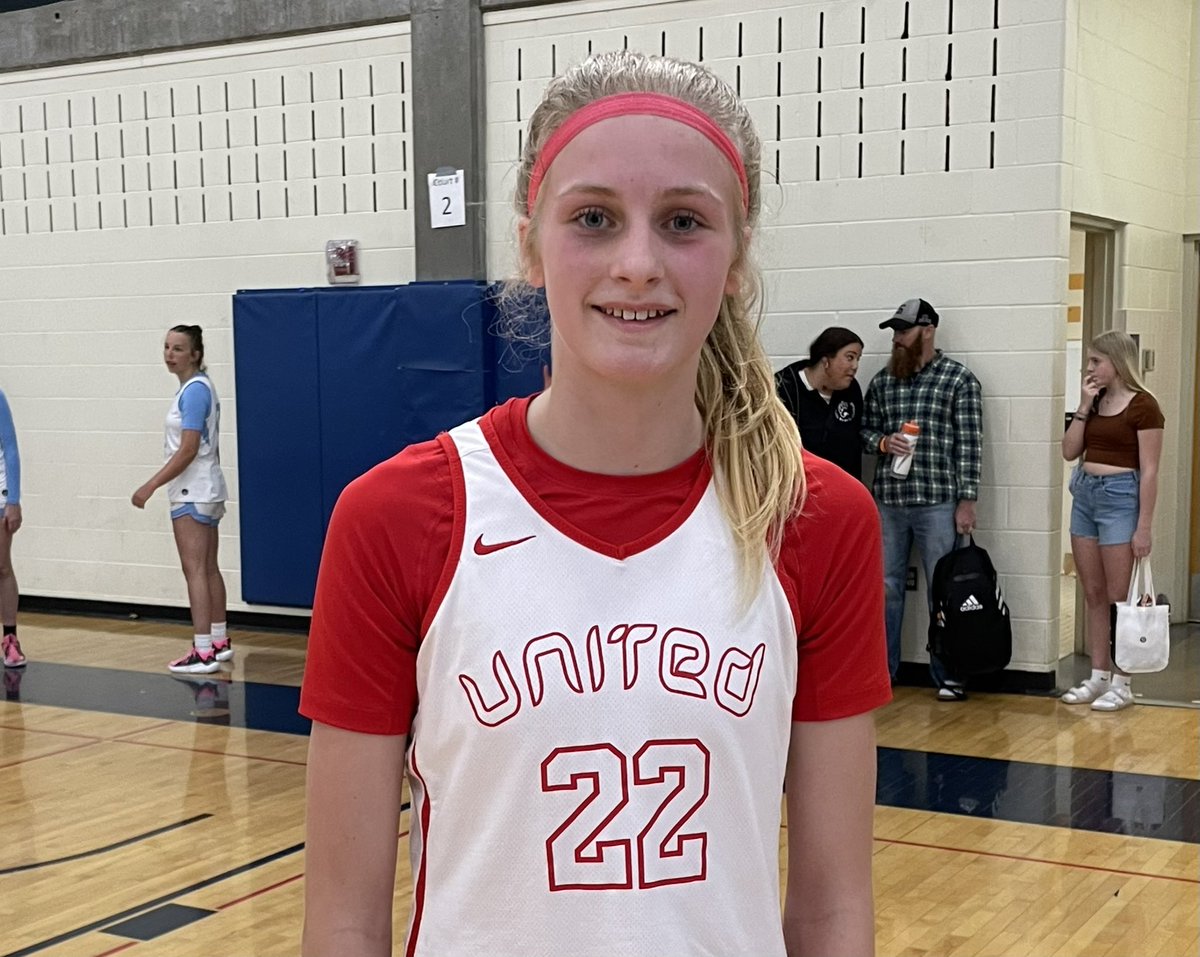 Our @PGHMinnesota New Prospect of the Day on Saturday at @AAUEvents MN State Prelims was 2028 wing @MalinYoungberg of @WCUgirlshoops. It was our 1st time watching the Little Falls 8th grader live & we were impressed. Scholarship-level talent all day long!