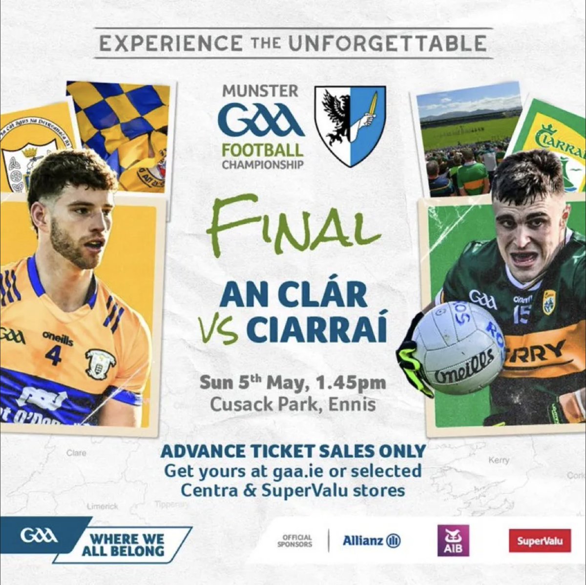From everyone here at Pat O’Donnell & Co., we wish the Senior Clare Footballers the best of luck in their clash against Kerry in today’s Munster GAA Football Championship Final!

#upthebanner💛💙

#claregaa #gaelicfootball #gaa #gaaclub #ireland #clare #supportlocal #kerry