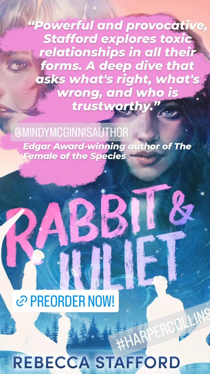 Another blurb for Rabbit and Juliet from @QuillTreeBooks! I'm pi ching myself that @MindyMcGinnis liked my book!
