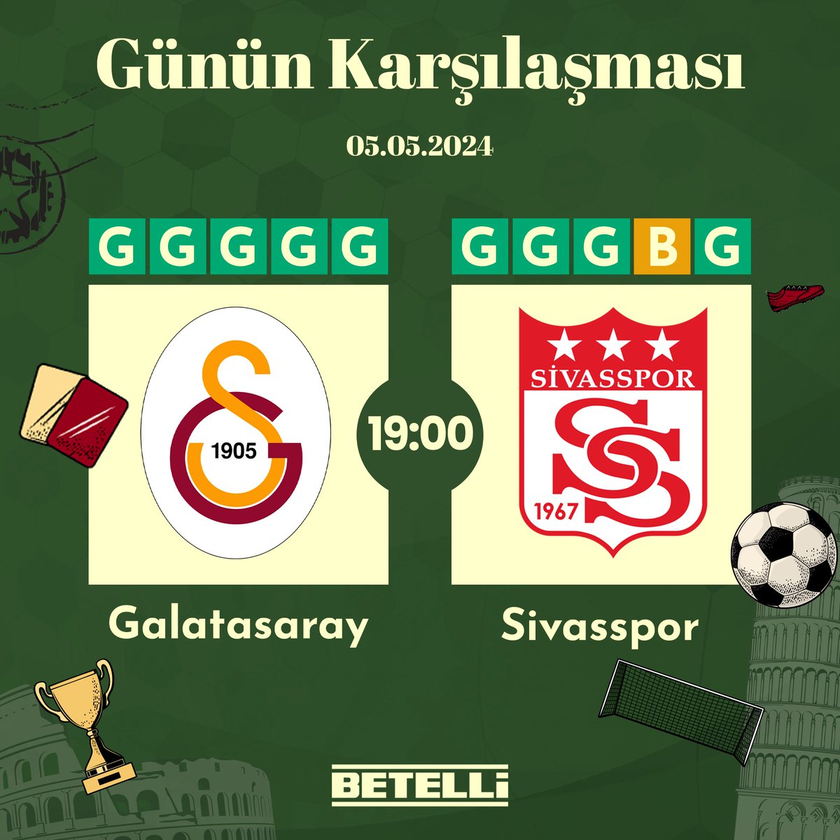 🔥 Süper Lig'de son 8 maçını kazanan Galatasaray, son 6 maçta 5 galibiyeti olan Sivasspor ile karşı karşıya! Bu mücadele için bahiste güvenin adresi #Betelli'ye gel, kazanç trenini kaçırma! Betelli Giriş: bit.ly/47aoXP0