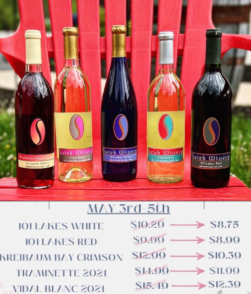 The Satek Winery Spring Spectacular ends today, your last chance to save substantially on these select wines 🌻🍷