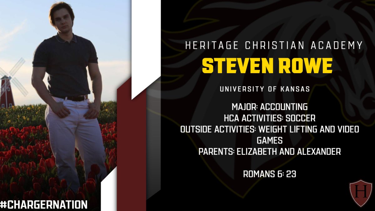 During the month leading up to graduation we are highlighting the senior class of HCA.  Feel free to comment with words of encouragement, advice and congratulations.
Next up is STEVEN ROWE!!