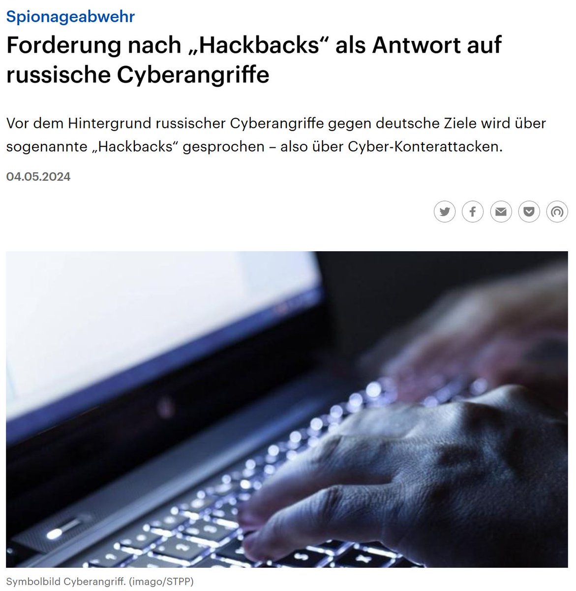 Dennis_Kipker's tweet photo. Da sind sie schon wieder, die ollen #Hackbacks: Schön wäre es, wenn man endlich mal begreifen würde, was der Unterschied zwischen #Cyberangriff, #Cyberspionage, #Hackback und #Cyberwar ist. Aktuell wird wieder alles durcheinander geworfen, Aufklärung fehlt
https://t.co/ntvzBCD00i https://t.co/BtnD9jKtN4