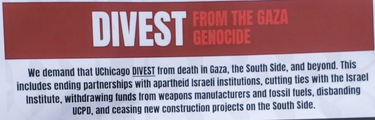 Putting aside the absurdity of tying Gaza to divesting from fossil fuels and disbanding the police, why is Chicago’s acting Zoning Committee chairman - pictured with the Housing/Real Estate chair (and Rep Ramirez) - calling for UofC to cease South Side construction projects?