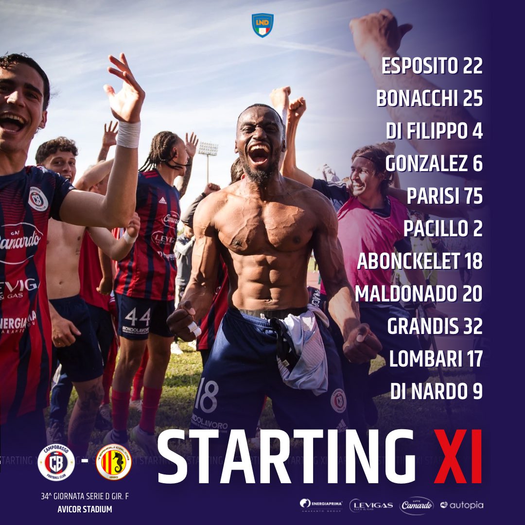 🔴🔵STARTING XI
Col Termoli si parte così!
#CAMTER