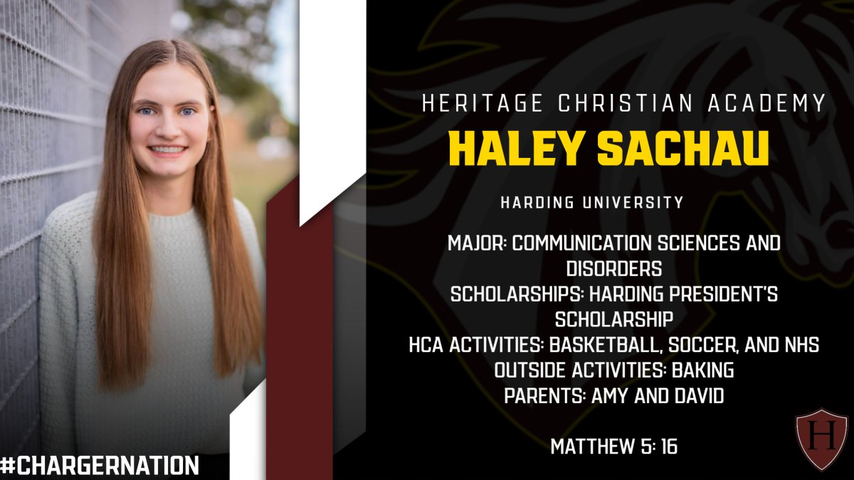 During the month leading up to graduation we are highlighting the senior class of HCA.  Feel free to comment with words of encouragement, advice and congratulations.
Next up is HALEY SACHAU!!