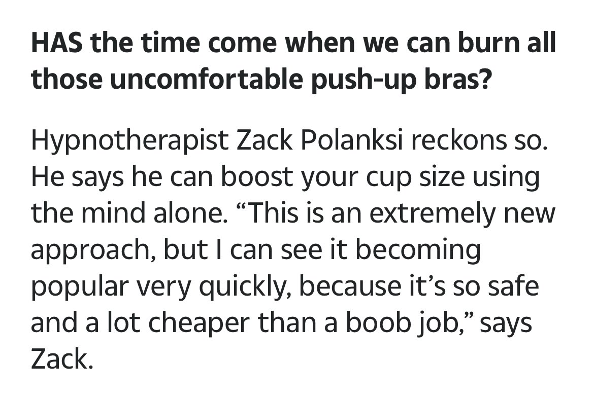 Just trying to imagine the reaction if it turned out that instead of being a human rights lawyer, Keir Starmer was a hypnotherapist who claimed he could make women’s breasts bigger through hypnosis. But that is in fact what the deputy leader of The Green Party was before…