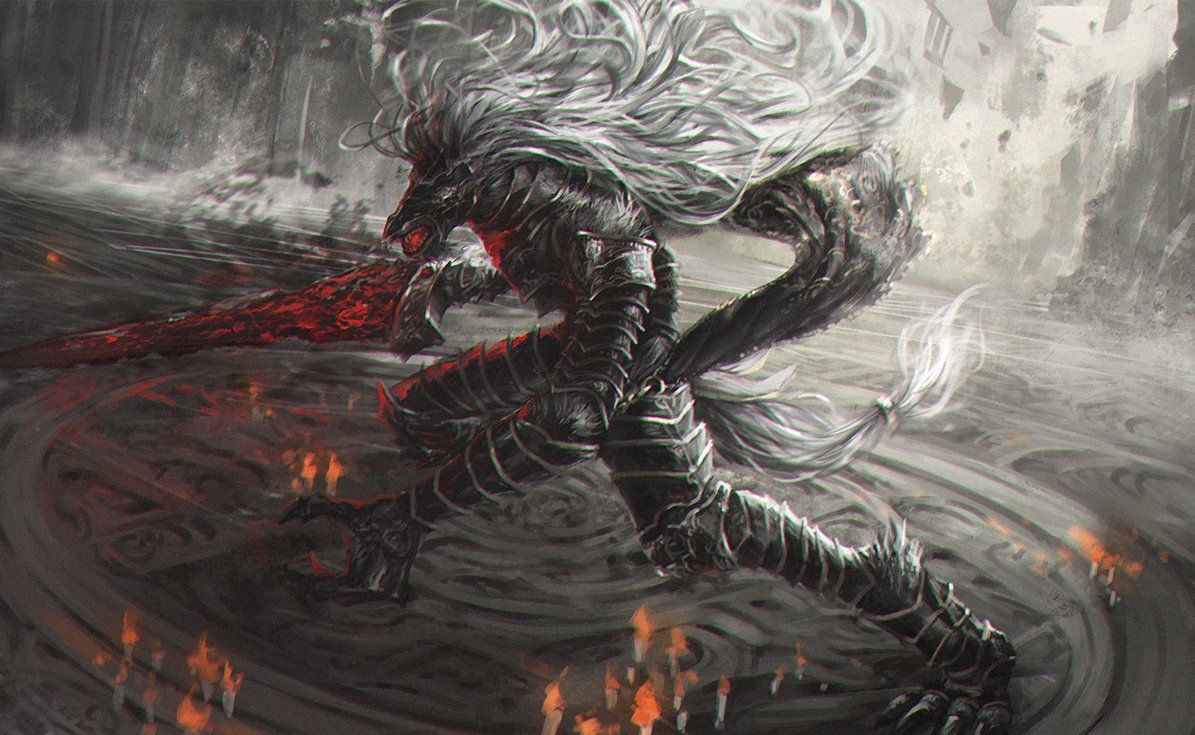 bluex05x's tweet photo. The Black Blade. #Maliketh  #ELDENRING  #EldenRingFanart https://t.co/L0mjHtDsjk