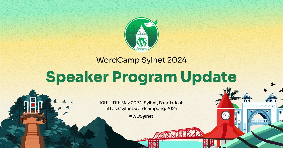 Due to some unavoidable situations, Mr. Hasin Hayder will not be able to speak at WordCamp Sylhet 2024.
#wcsylhet #WordCamp