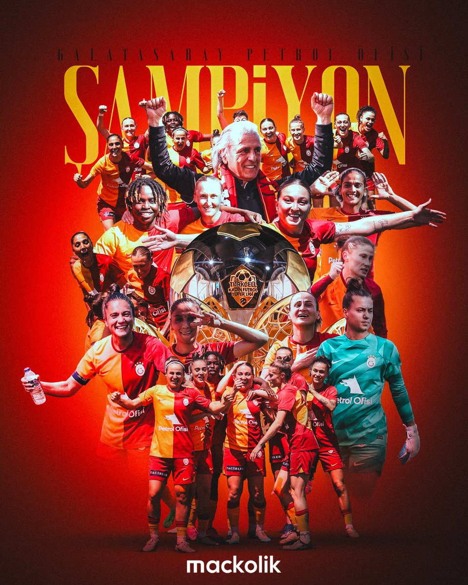 🏆 🦁 Kadınlar Süper Ligi'nde şampiyon Galatasaray Petrol Ofisi!