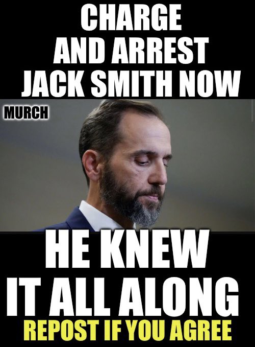Jack Smith and his team admit to tampering with evidence and misleading the court. End the witch-hunt against Trump. Flip the script and charge Jack Smith! Who wants to see him held accountable for his lies? 🙋‍♂️