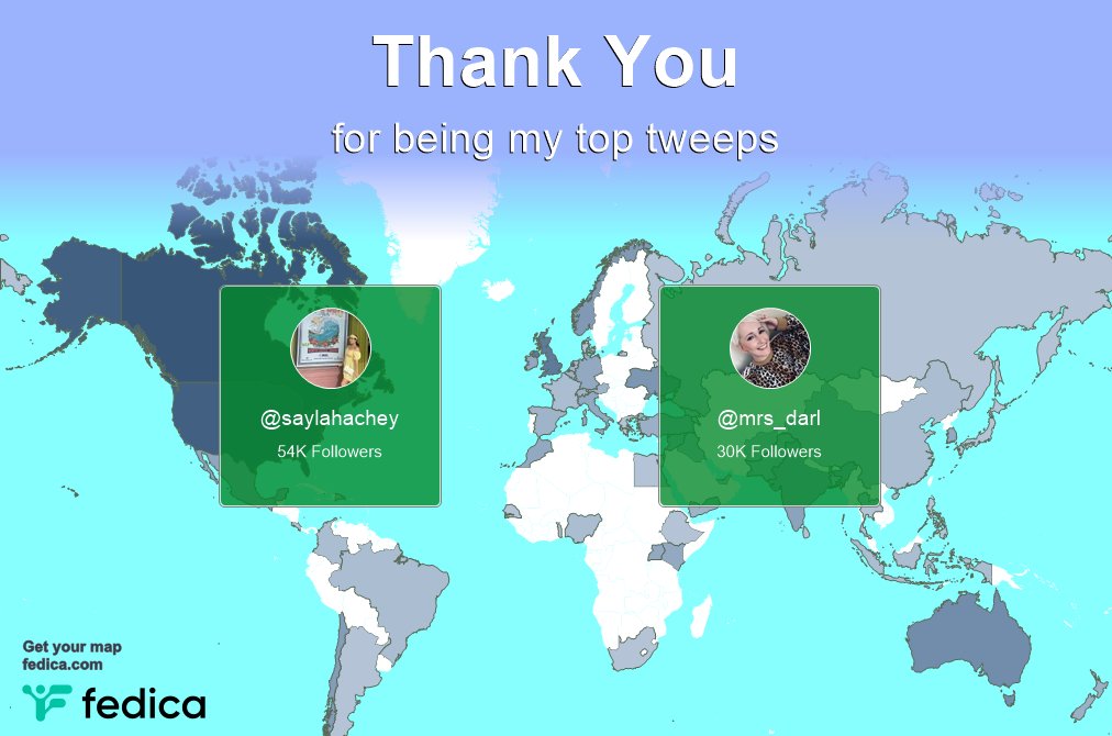 Special thanks to my top new tweeps this week @saylahachey, @mrs_darl. As always gratitude and to the entire X/Twitter network