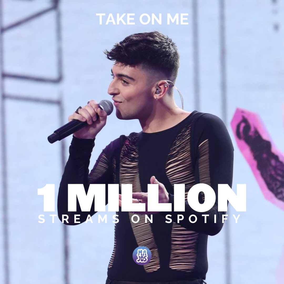 📈 | Take On Me reached 1 MILLION streams on Spotify !

This is Juanjo’s 13th song to reach it !