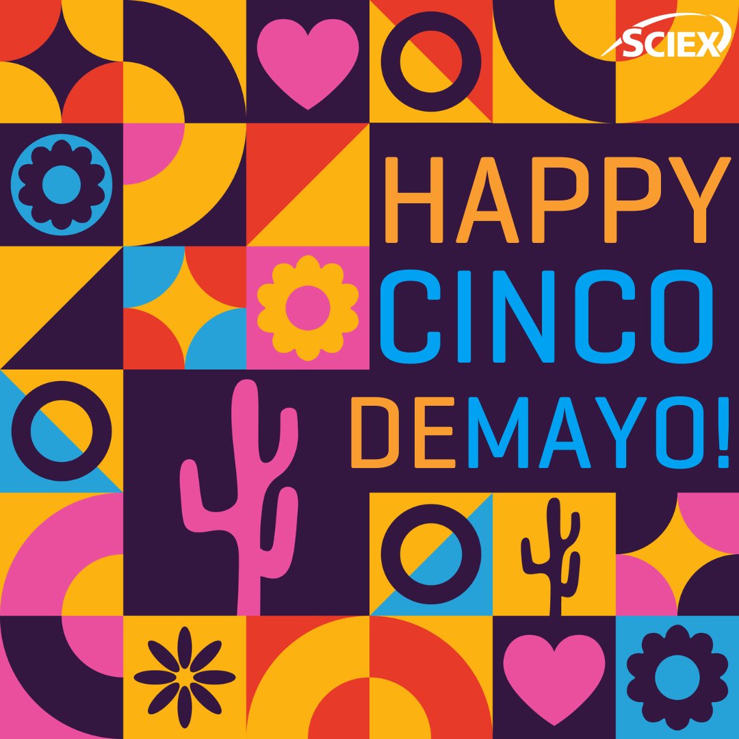 Happy Cinco de Mayo from SCIEX! ✨ Let's raise a toast to Mexican culture, resilience, and delicious cuisine! Let's honor the spirit of Cinco de Mayo by embracing diversity, spreading joy, and savoring every moment. ¡Salud! 🌮🥑 #CincoDeMayo #SCIEXCelebrates