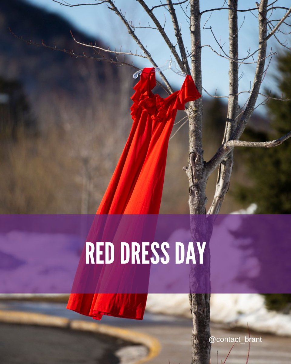 #RedDressDay is a day of awareness and remembrance for Missing and Murdered Indigenous Women, Girls, and 2SLGBTQQIA+ Peoples across Turtle Island (North America).

It's also a call to action to end violence against Indigenous Women, Girls, and 2SLGBTQQIA+ Peoples

#ContactBrant