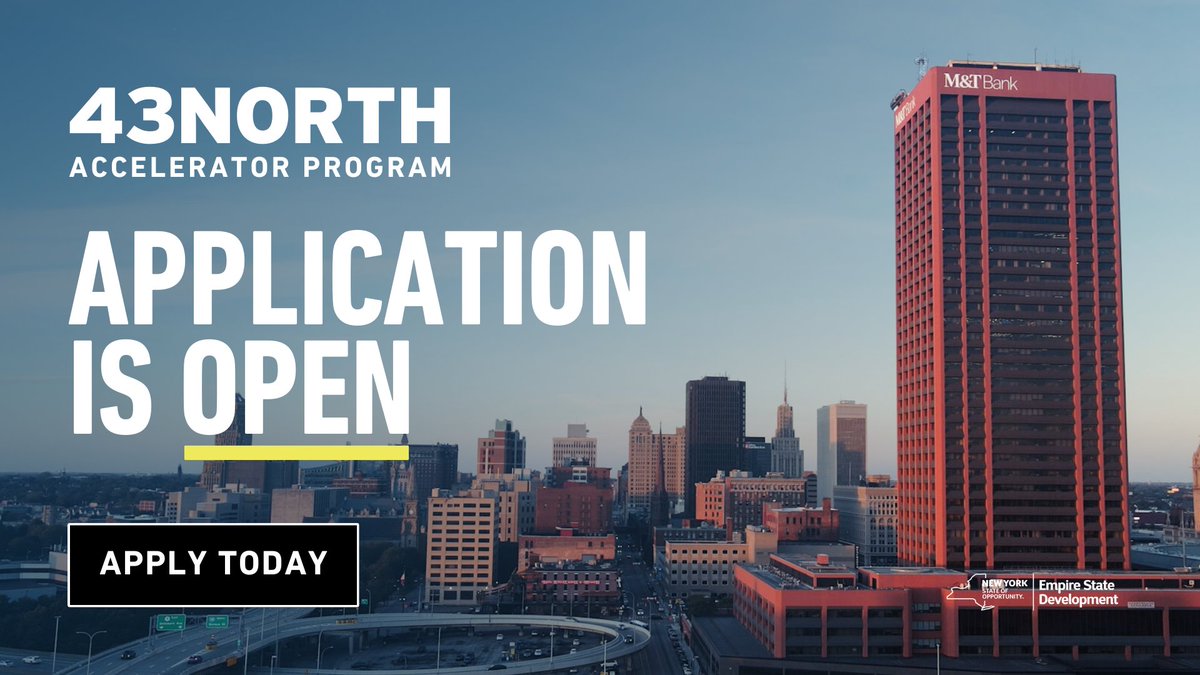 43North applications are open for a limited time! If you have questions or simply want to connect with our team, mark your calendars for our upcoming Why to Apply Webinar on Wednesday, May 8th. Register Today! bit.ly/3WFUSVZ