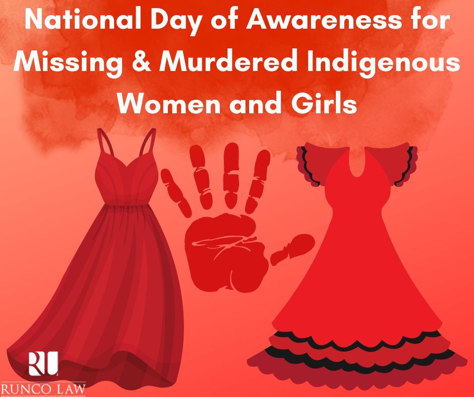 RuncoLawPC's tweet photo. Today is #RedDressDay, honouring the lives of Missing and Murdered Indigenous Women and Girls, and 2SLGBT+ community. Runco Law supports and stands with this cause and we ask you to join us in raising awareness and taking action to stop the violence.
#MMIWG #RuncoLaw https://t.co/ZjxVsX0dQh