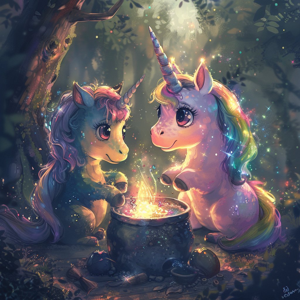 FeuDragoEinhorn's tweet photo. unicorn gathering around a cauldron #midjourneyV6 #aiartgeneratedart #generativeart #generativeartwork #artificialintelligenceai #aiartgenerator #aiartwork #aiartworks #artificialintelligence #midjourney #midjourneyart #midjourneycommunity https://t.co/SM2SrnUB0x