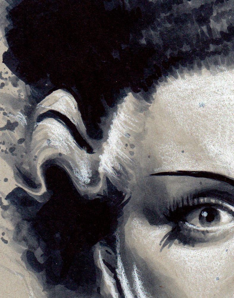 THE MONSTER from THE BRIDE OF FRANKENSTEIN 
11'x14 print

Original painting available

buff.ly/3WrcyVc

#elsalanchester #maryshelley #universalmonsters #horrorjunkie #copic  #art