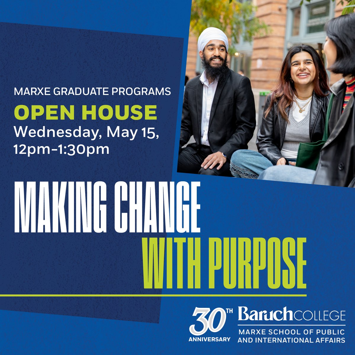 🗓️Coming soon!Join us on Wednesday, May 15th, for our virtual #openhouse! Live online panel for prospective students of #MarxeSchool graduate programs, including Q&A with faculty, students and alumni of the MPA, HEA, MIA and Executive MPA programs.

RSVP: ow.ly/gAKo50RmFUu