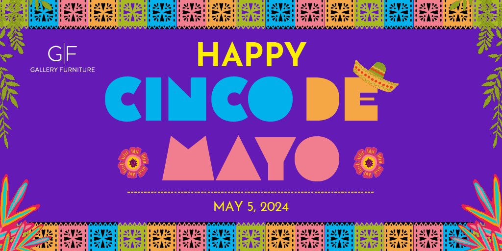 ¡Feliz Cinco de Mayo from Gallery Furniture! Learn about the history behind this festive occasion and discover how you can make the most of it. Plus, don’t miss out on a special offer! Visit galleryfurniture.biz/3vQl310 to claim your coupon today!