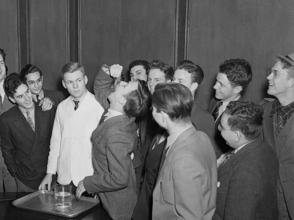 Story 141
The $10 Bet That Started It All

In 1939, a freshman student at Harvard University named Lothrop Withington Jr was bragging to his buddies that he'd once eaten a live fish.  His friends decided to call him on it, they bet him $10 he couldn't do it again.  He took them