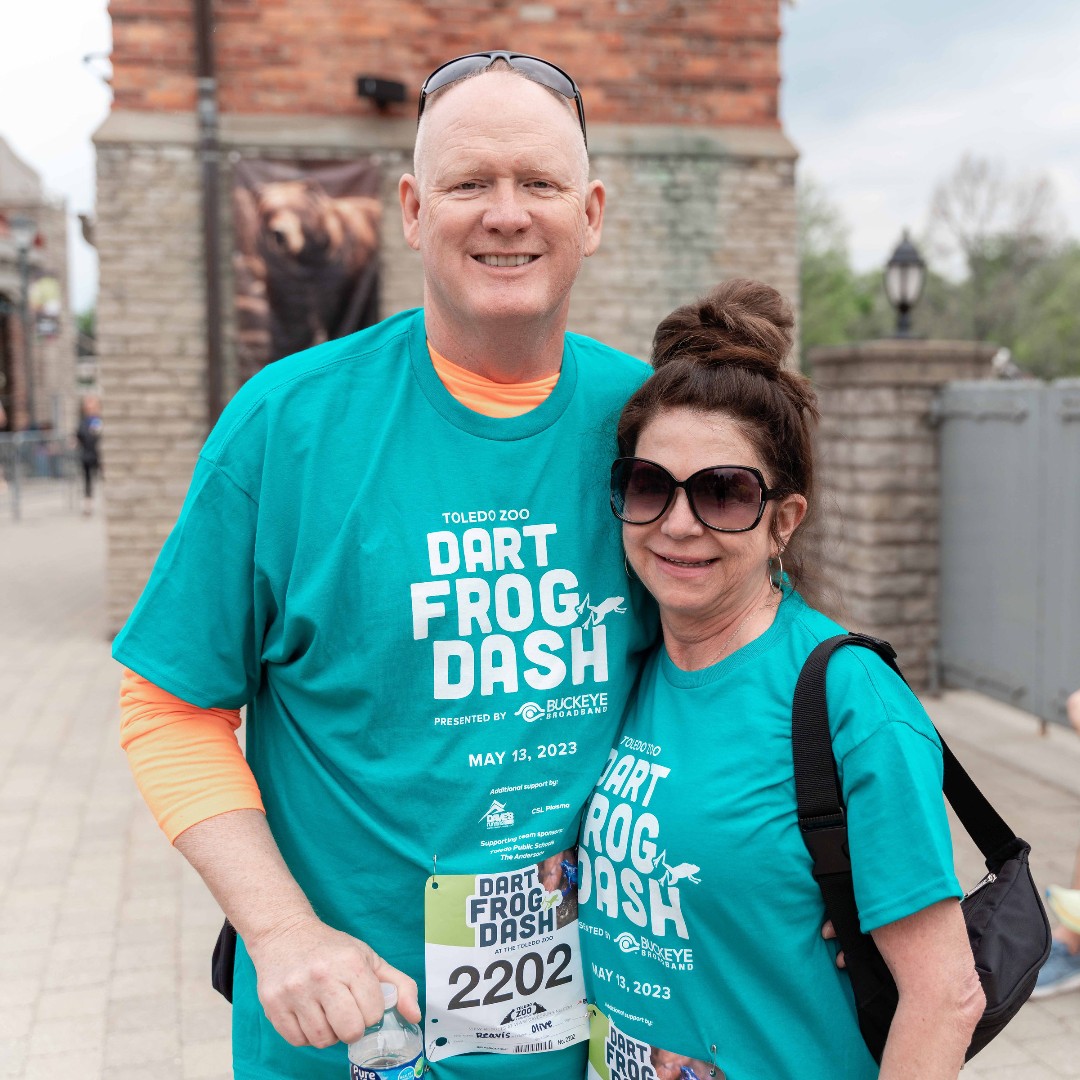 Today is the last day to register and be guaranteed a t-shirt for Dart Frog Dash presented by Buckeye Broadband on Sat, May 18!🏃 Learn more and register now at toledozoo.org/events/dart-fr…