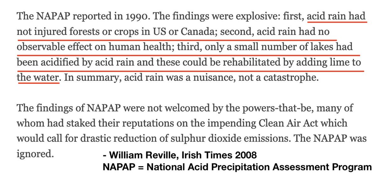 'Rainfall with an acidity level of vinegar... has been reported in widely separated areas of the earth in recent years. And the trend toward more acidic rain has been accelerating in [large parts of North America, Europe, Asia]' -@nytimes, 1979 #Catastrophizing