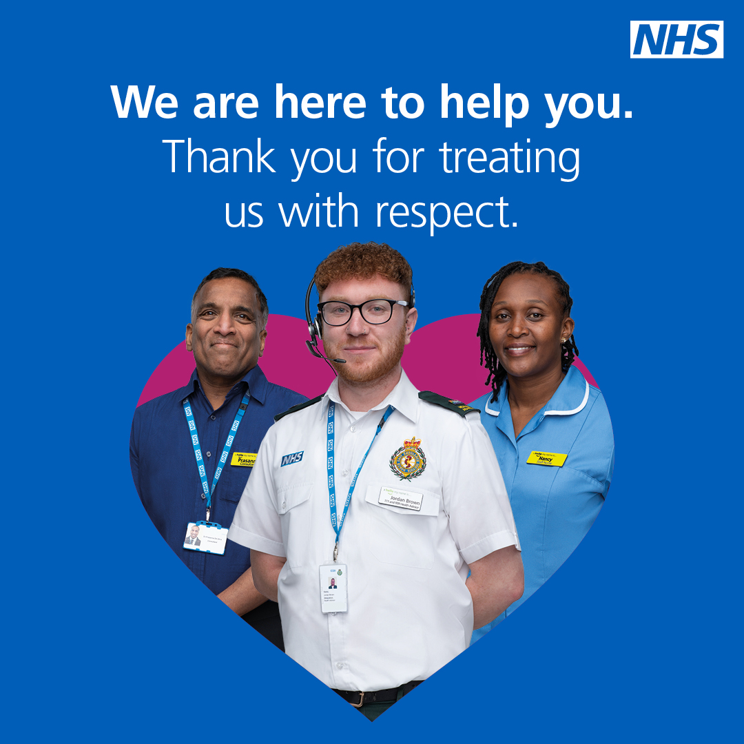 NHS services may be busier than normal this bank holiday weekend. Thank you for treating our staff and volunteers with respect and understanding 🙏