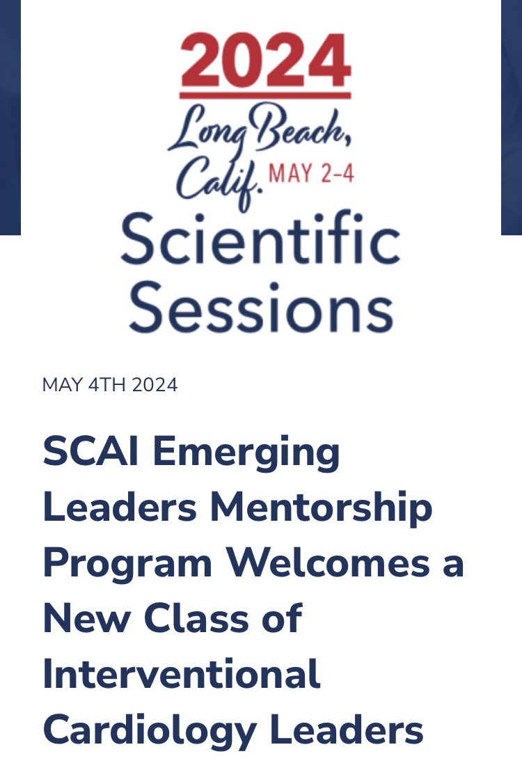 Congratulations to the 7th @SCAI ELM class. Your graduation in 2026 will coincide with the 15th year anniversary - a special class! #SCAI2024 Press release: scai.org/scai-emerging-…