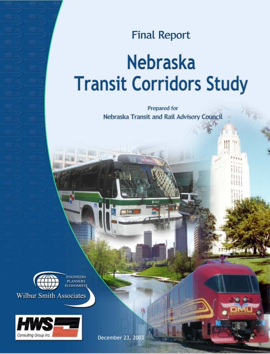 By the way, the state commissioned a report 21 years ago that indicated we could have a viable commuter rail route between Omaha and Lincoln with stops in downtown Lincoln, suburban Lincoln, Gretna, Papillion, and downtown Omaha. And then nothing happened.