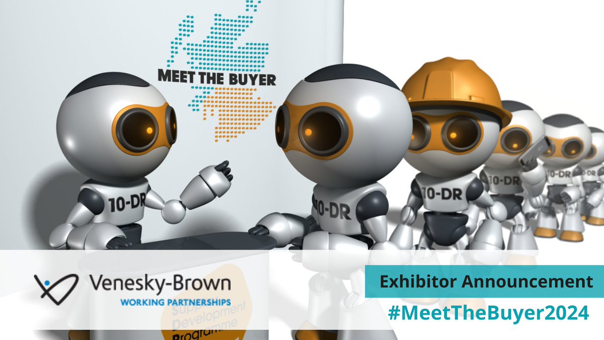 Exhibitor Announcement: @veneskybrown will be exhibiting at #MeetTheBuyer2024 at Hampden Park on 5 June! Come along to #MeetTheBuyer to learn how you can work with Venesky-Brown: bit.ly/4aMKWgW