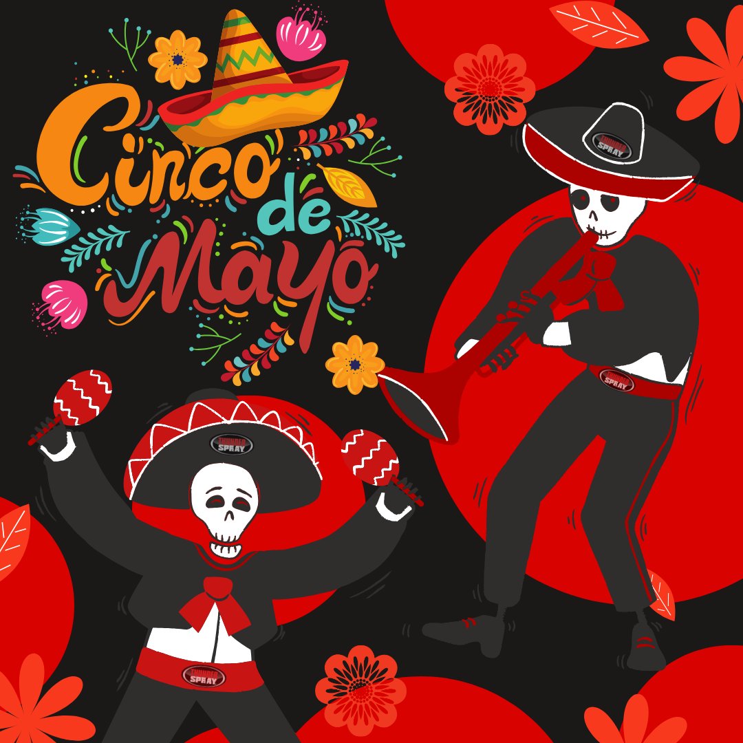 Let's fiesta! 🎉 Thunder Spray is getting into the Cinco de Mayo spirit! From our family to yours, we wish you a day filled with fun, laughter, and plenty of tacos! How are you celebrating Cinco de Mayo today? Share your fiesta plans in the comments below! 💃🌮 #ThunderSpray