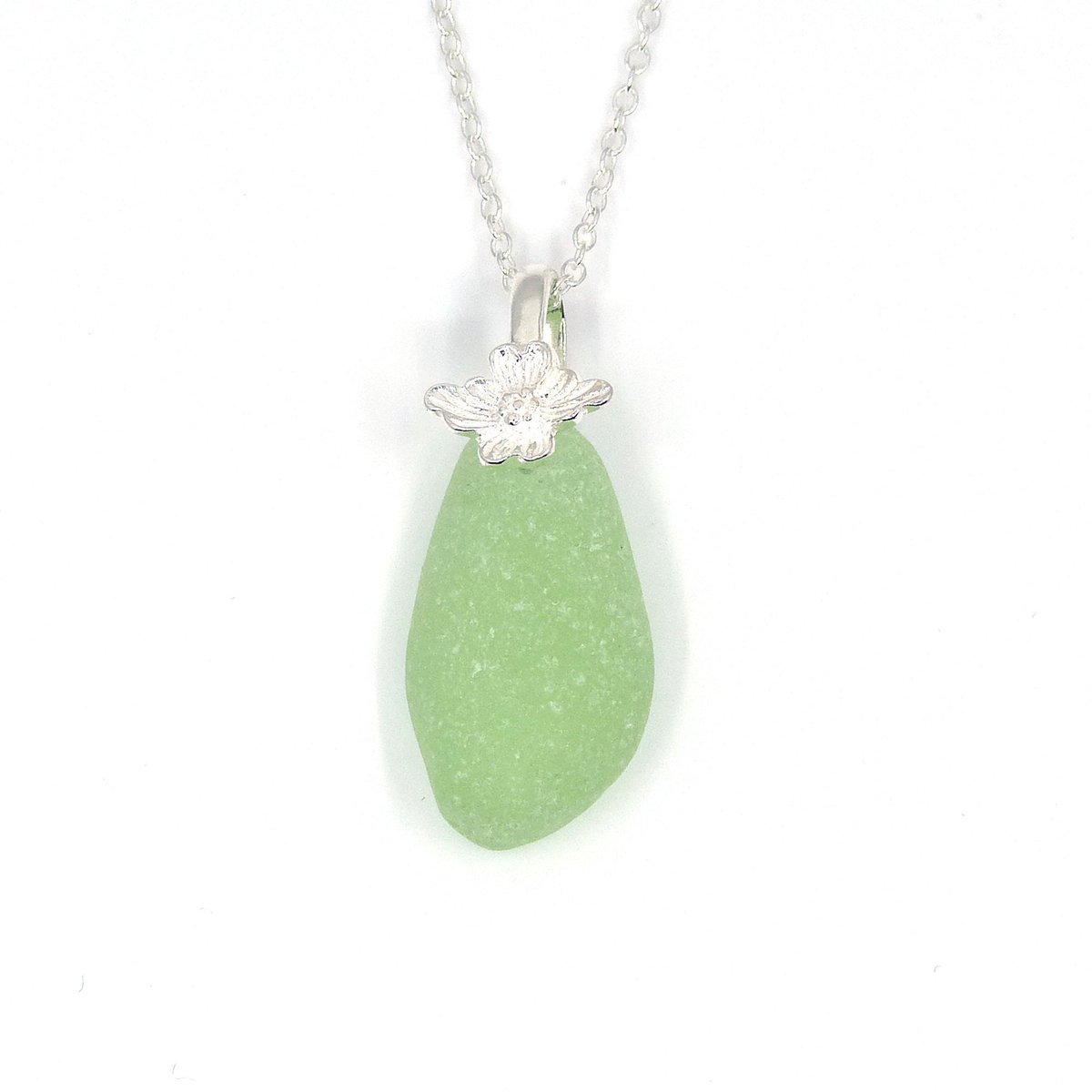 Pale Lime Green Sea Glass Necklace, The Strandline, Beach Jewelry, Seaglass Jewelry, Mermaid Jewelry, Beachgirl, Mermaid Tears DANY tuppu.net/f1ffa1b7 #shopindie #UKGiftAM #womaninbizhour #MHHSBD #EarlyBiz #thestrandline #craftbizparty #elevenseshour