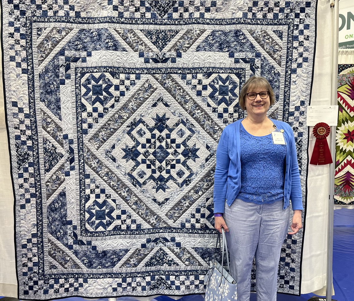 First quilt show. Second place ribbon