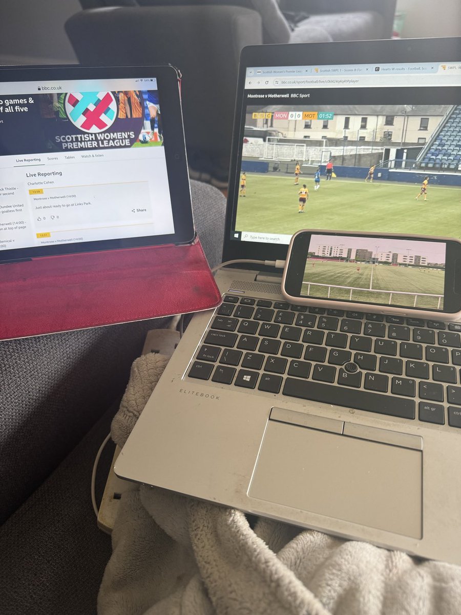 All devices in use! #SWPL 👀⚽️