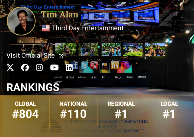 Help me push my bestie Tim Alan @thirddaytv 🎞️ to the stratosphere. Take three seconds and vote for him as the top international CEO. 🌠🌠🌠🌠🌠🌠🌠🌠🌠🌠🌠🌠🌠 VOTE: ceorankings.com/timalan