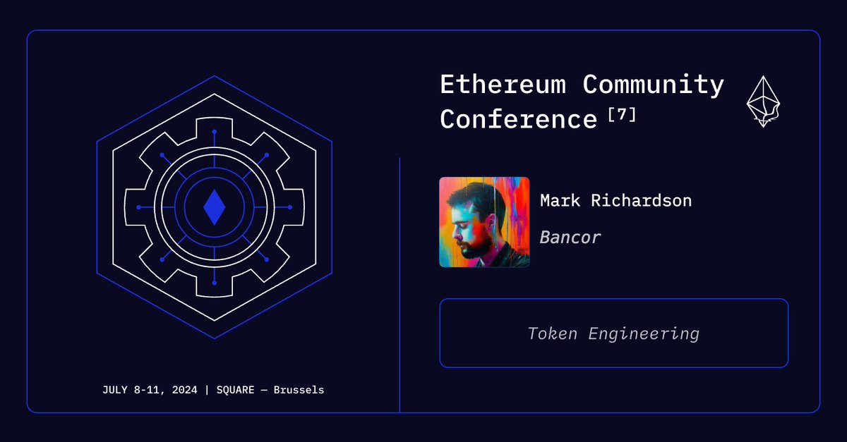 Say hello to your EthCC[7] speakers! @MBRichardson87 from Bancor Track: Token Engineering See you in Brussels! 🖤💛❤️