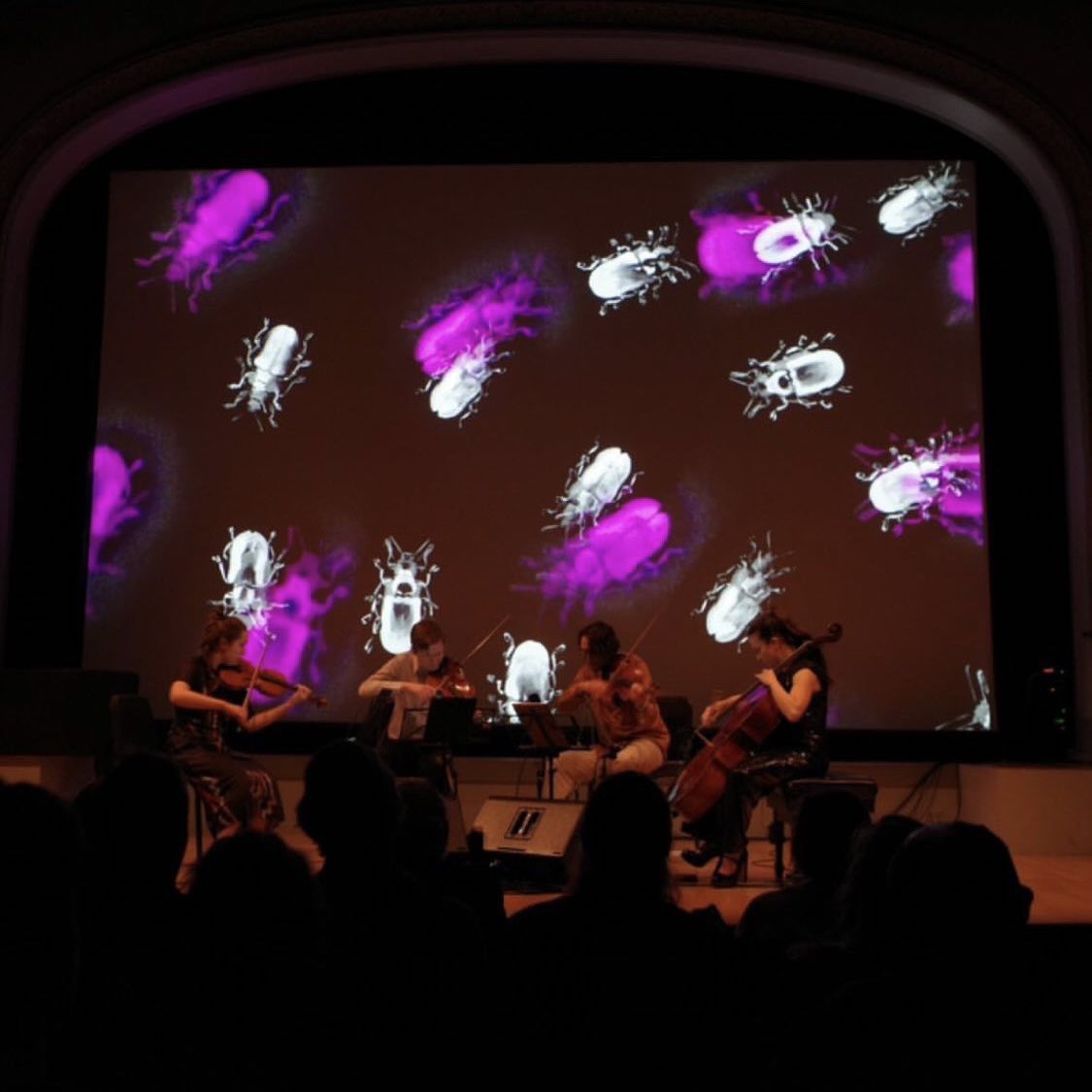 Audience pic from our show last night @Roulette_NYC for @bangonacan #longplay2024 Awesome crowd, awesome music (thanks @AnnaHMeredith 💚) and amazing venue. Next up György Ligeti String Quartets today at 4pm, @BRICbrooklyn