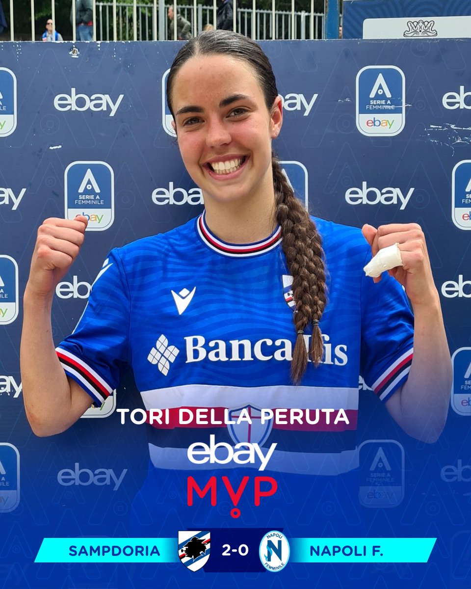 𝑴𝑽𝑷 𝕖𝔹𝕒𝕪🥇
#SerieAfemminile eBay 

𝙏𝙤𝙧𝙞 𝘿𝙚𝙡𝙡𝙖 𝙋𝙚𝙧𝙪𝙩𝙖 ✨

👉 Oltre ad aver segnato la doppietta che ha deciso il match ha tentato 6 tiri, solo uno in meno di tutte le giocatrici del Napoli messe assieme (7).

📊 Stats by @OptaPaolo