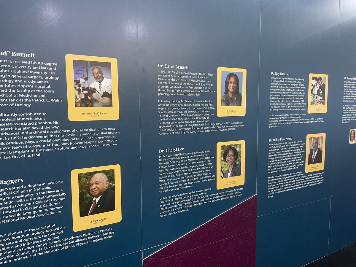 Early am trip to the #AUA24 exhibit hall - couldn’t miss the Onward and Upward Black History exhibit!! Check it out if you have a moment! <a href="/NM_Urology/">NM Urology</a> <a href="/rfrankjones_uro/">R. Frank Jones Urological Society</a> <a href="/LurieUrology/">Lurie Children's Pediatric Urology</a>