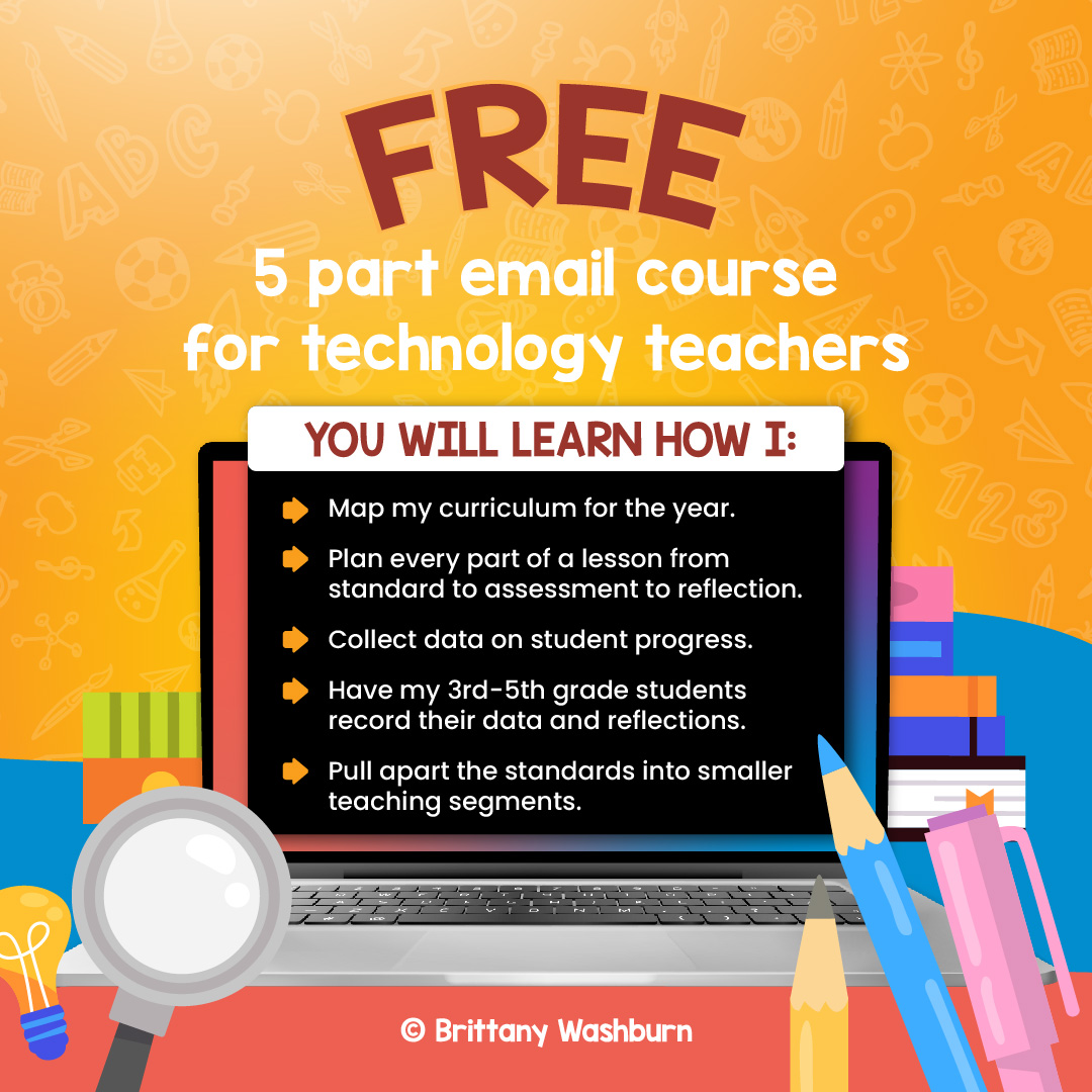 Free 5-Part email course for new technology teachers brittanywashburn.com/p-free-email-c… Here is a unique opportunity to learn how I organize my technology lab classroom.