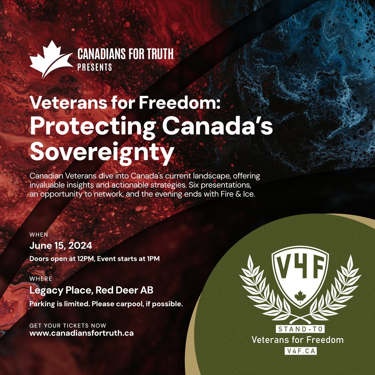 Join Canadians for Truth (@Canadians4Truth ) & Veterans for Freedom (@Vets4FreeCanada ) at their June 15th event and hear Canadian Veterans dive into Canada's current landscape, offering invaluable insights and actionable strategies. There will be Six presentations, an