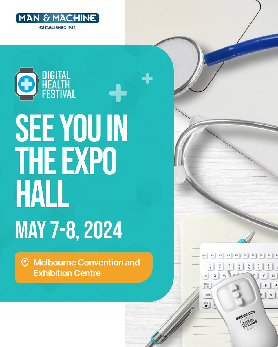 🎉 The countdown is on! Just one day until DHF in Melbourne, AU! Stop by to learn more about our Washable #keyboards and mice at booth #427. See you soon!   #DHF24  #ManAndMachineInc #washablekeyboards