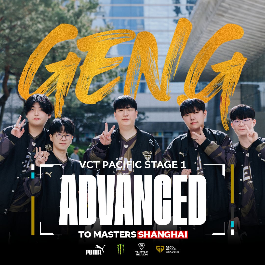 With today's victory, we punch our ticket to Shanghai! ✈️ So that Gen.G can once again be known around the world 👑 We'll do our best to shine at Masters Shanghai! 오늘 경기 승리로 젠지는 상하이행 티켓을 손에 넣습니다 ✈️ 다시 한번 전세계에 '대-황-젠 👑'이 울려 퍼질 수 있게